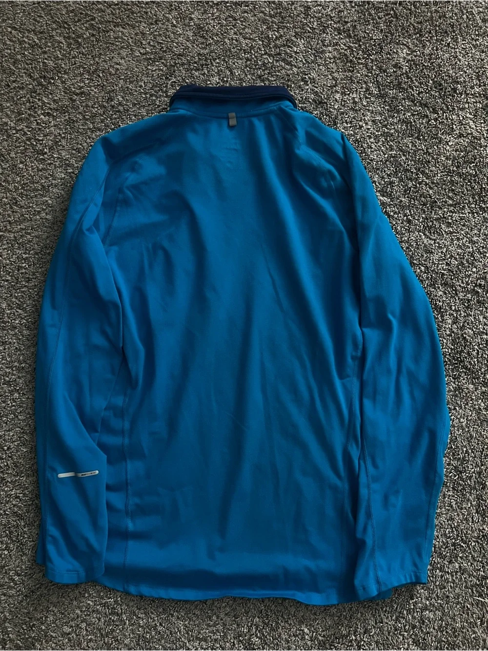 Men’s Nike Blue Quarter Zip Pullover With Navy Collar